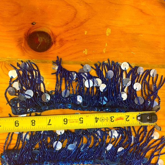 Designer Madame Abla Professional Egyptian bellydance costume Dark Blue & gold - Picture 5 of 16